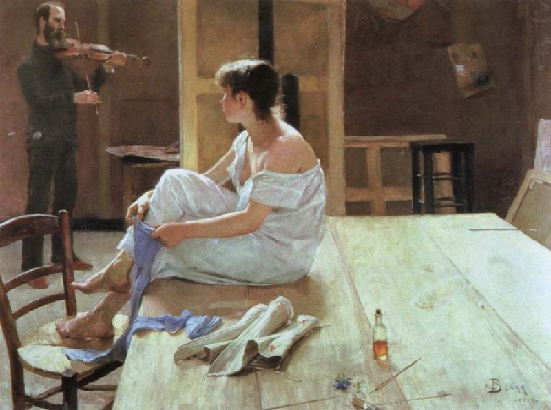 Richard Bergh after the pose China oil painting art